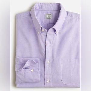 J. Crew Relaxed traditional-weight oxford shirt purple medium m